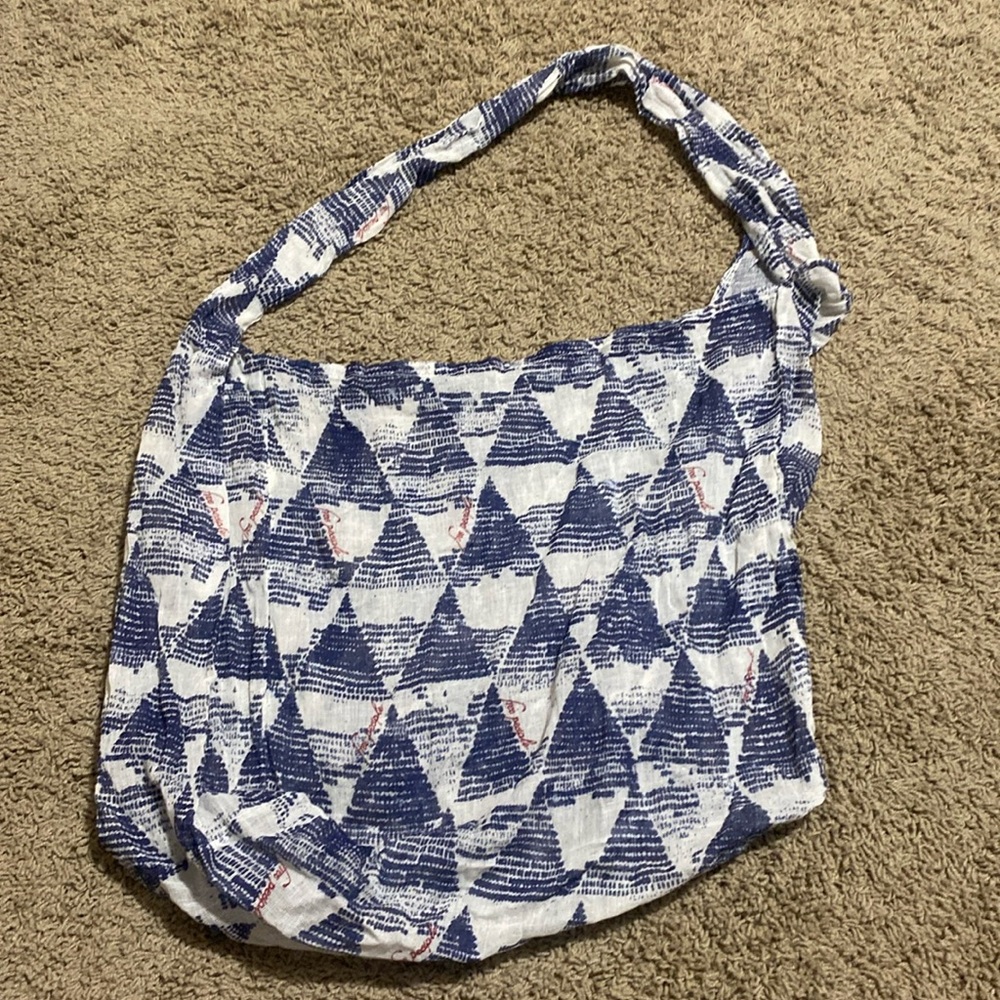 Free People |‎ Reusable Bag Muslin Graphic Print Hobo One Strap